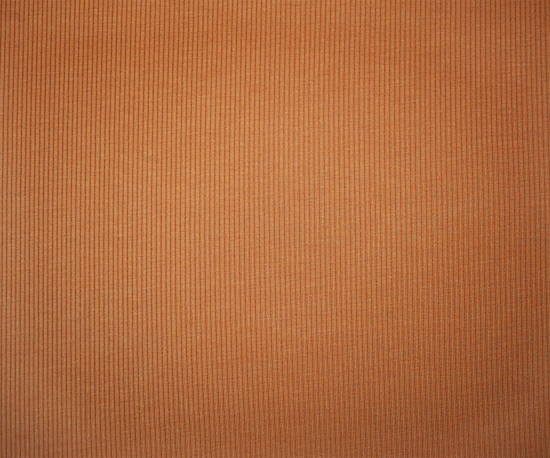 Orange Poly Blend Stretch Spandex 2X2 Rib Knit Fabric