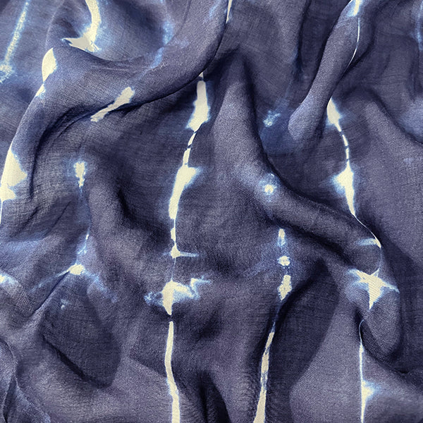 Navy and White Stripe Batiste Fabric