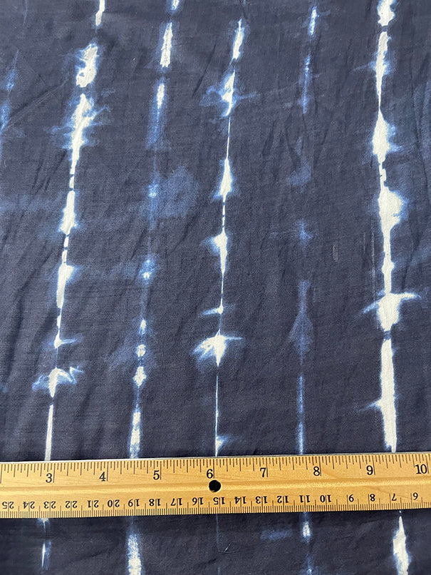 Navy and White Stripe Batiste Fabric