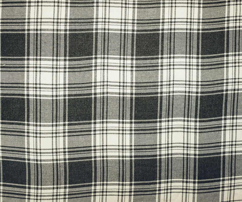 1 YD PC-Gray-Black-Off-White Famous Maker Cotton Plaid Flannel Twill Woven Fabric