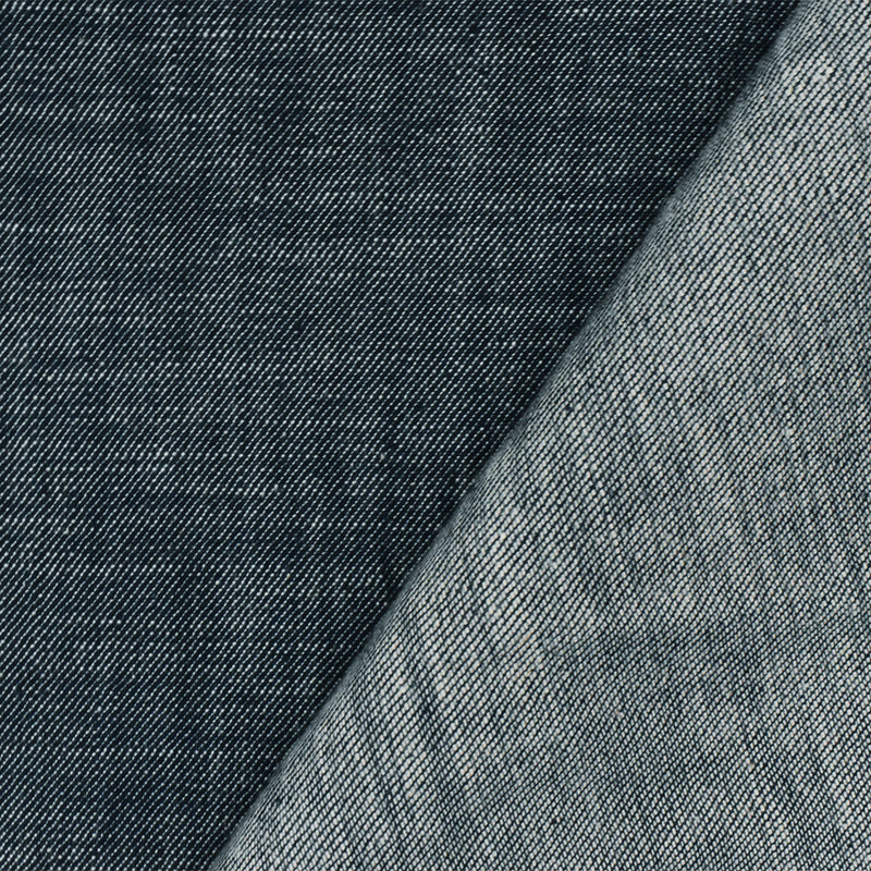Navy-White 6 oz. Famous Maker Cotton Denim Woven Fabric