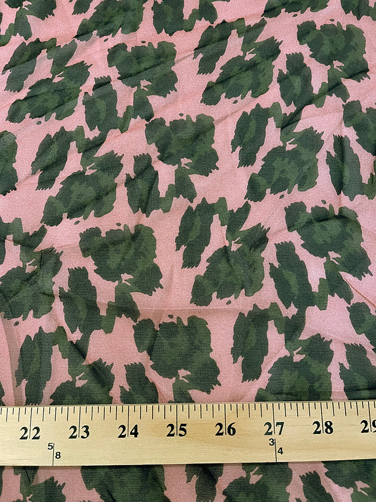 2 1/2 YD PC-Pink Multi Chiffon Print Fabric
