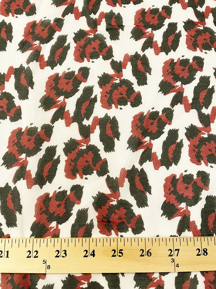 Off White Multi Chiffon Print Fabric