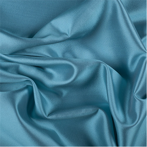 Runway Silks Turquoise Silk/Wool Gab Fabric - Reorderable