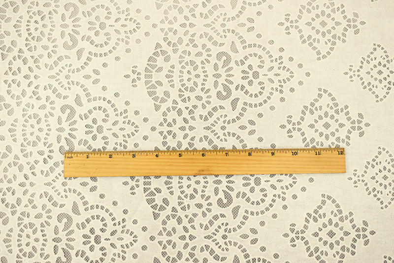 Off-White Cotton Poly Baroque Crochet Lace Mesh Fabric
