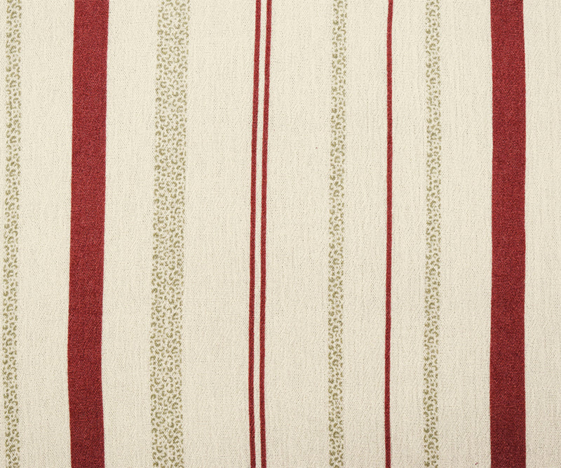 Beige-Red-Multi Cotton Famous Maker Multi Stripe Printed Gauze Woven Fabric