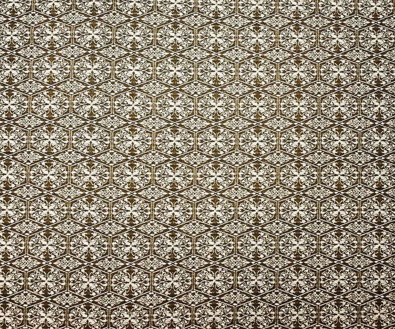 Green Rayon Blend Baroque Tile Bengaline Jacquard Woven Fabric