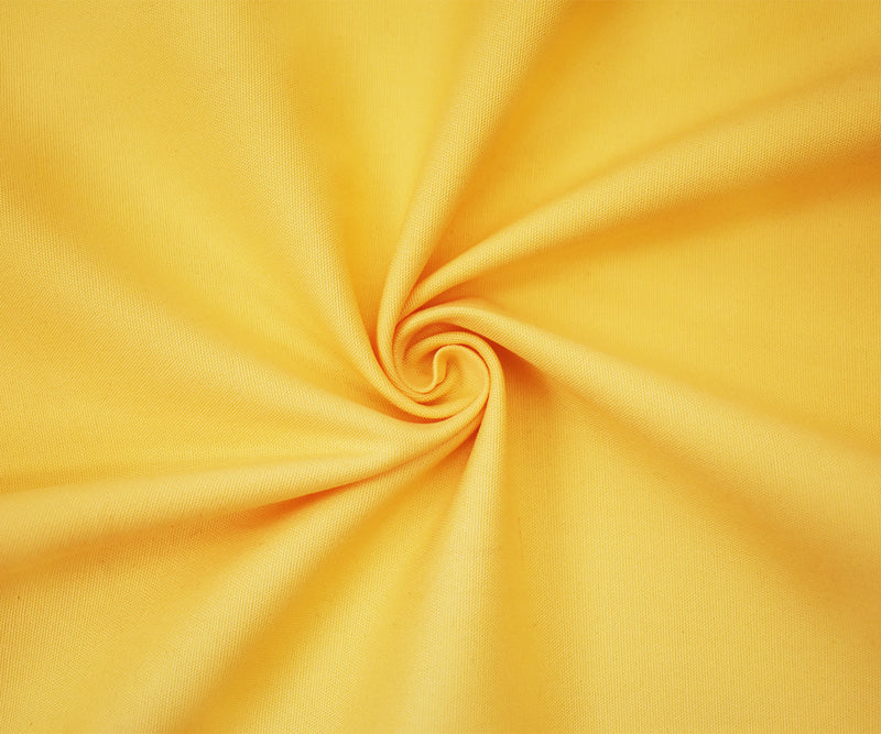 Yellow Cotton Stretch Spandex Chino Twill Woven Fabric
