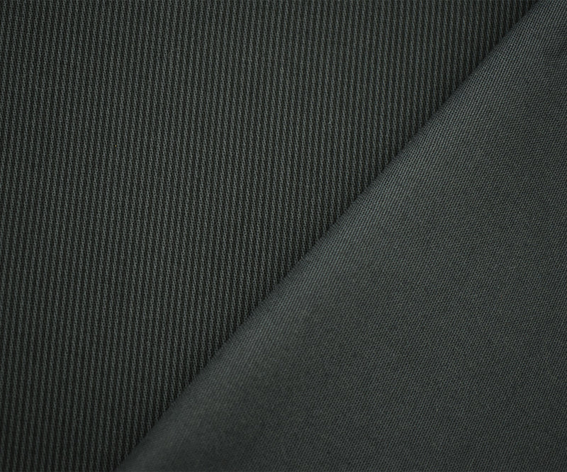 Black-Gray Cotton Stripe Printed Stretch Chino Twill Woven Fabric