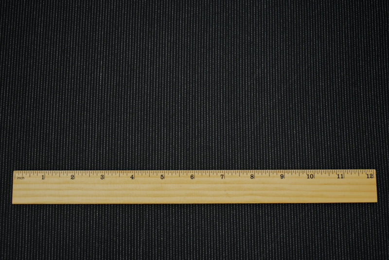 Black-Gray 7 oz. Cotton Stretch Spandex Striped Twill Denim Woven Fabric