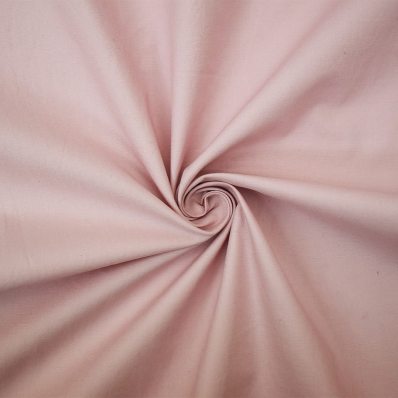 Pink Cotton Solid Twill Woven Shirting Fabric