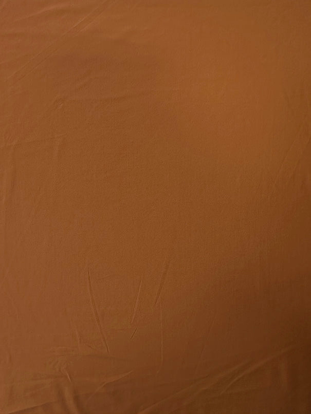 Tobacco Brown Solid ITY Jersey Knit Fabric