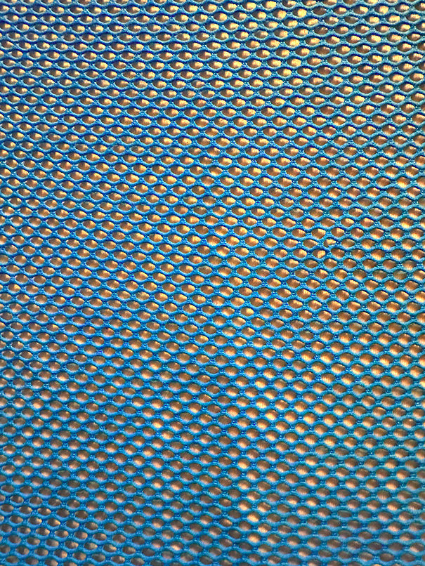 Turquoise Mesh Knit Fabric