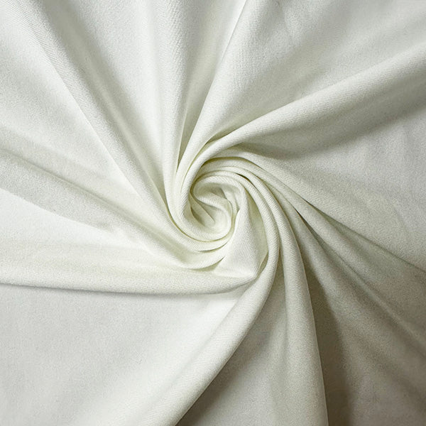 Ivory Solid ITY Jersey Knit Fabric