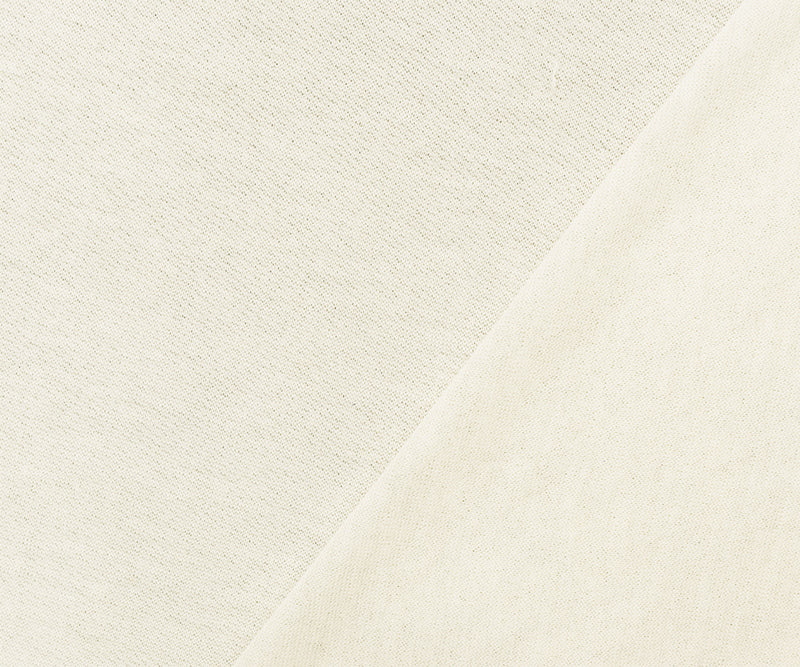 1 1/2 YD PC-Ivory Cotton Sheer Slub Stretch Spandex Slub Jerey Knit Fabric