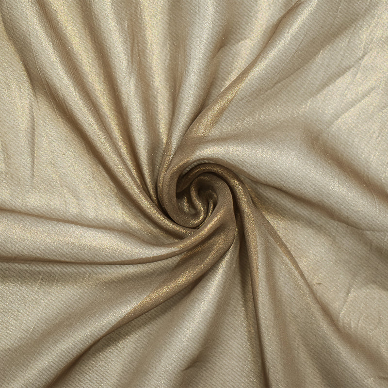 Brown-Copper Poly Metallic Chiffon Woven Fabric