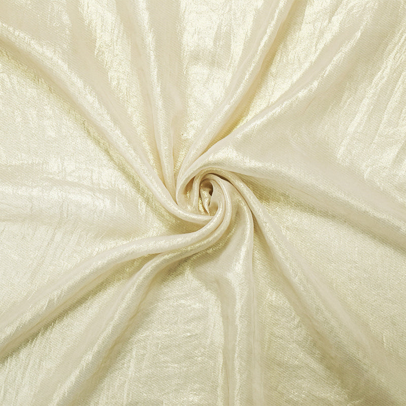 Light Gray-Gold Shimmer Poly Chiffon Woven Fabric