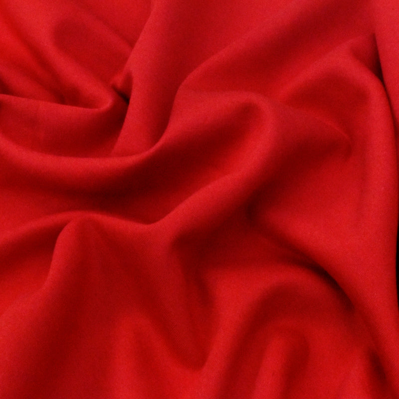 4 YD PC-School Red Solid Stretch Double Knit Fabric