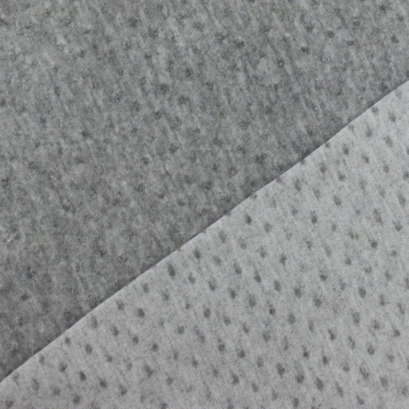 Basic Gray Clip Dot Jersey Knit Fabric