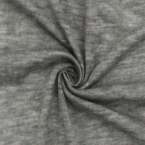 Smokey Gray Slubbed Tissue Jersey Knit Fabric