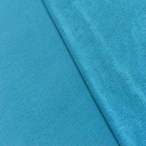3 YD PC-Aqua Blue Crepe Slinky Knit Fabric