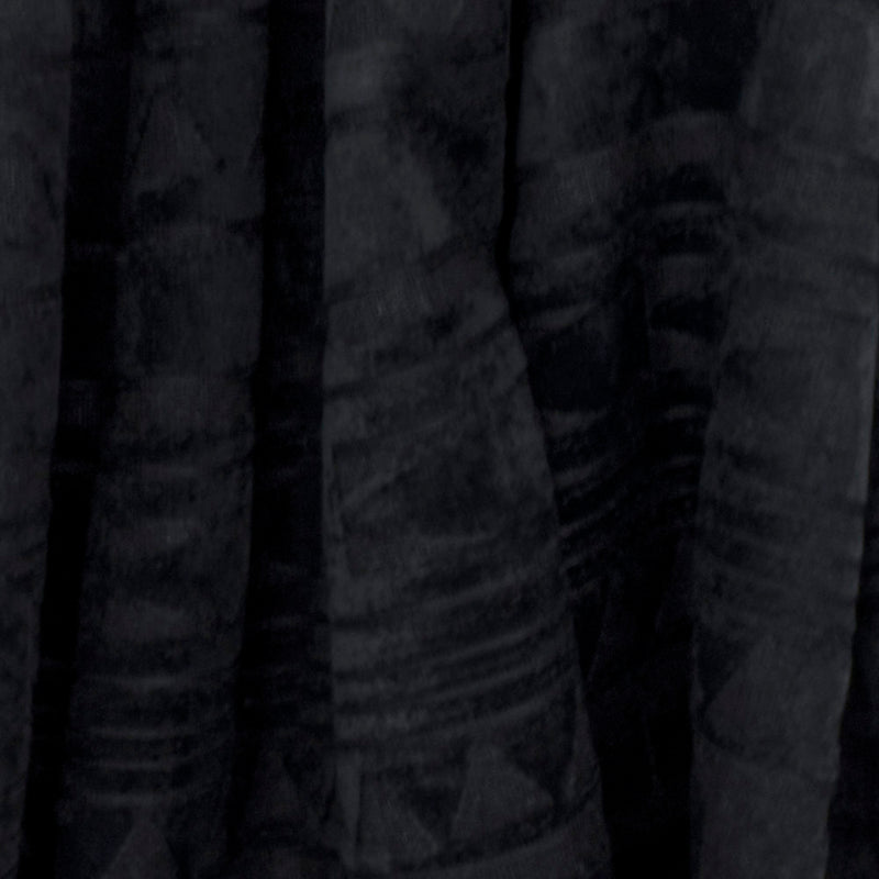 Mystical Black-Black Aztec Velvet Burnout Bonded Fabric