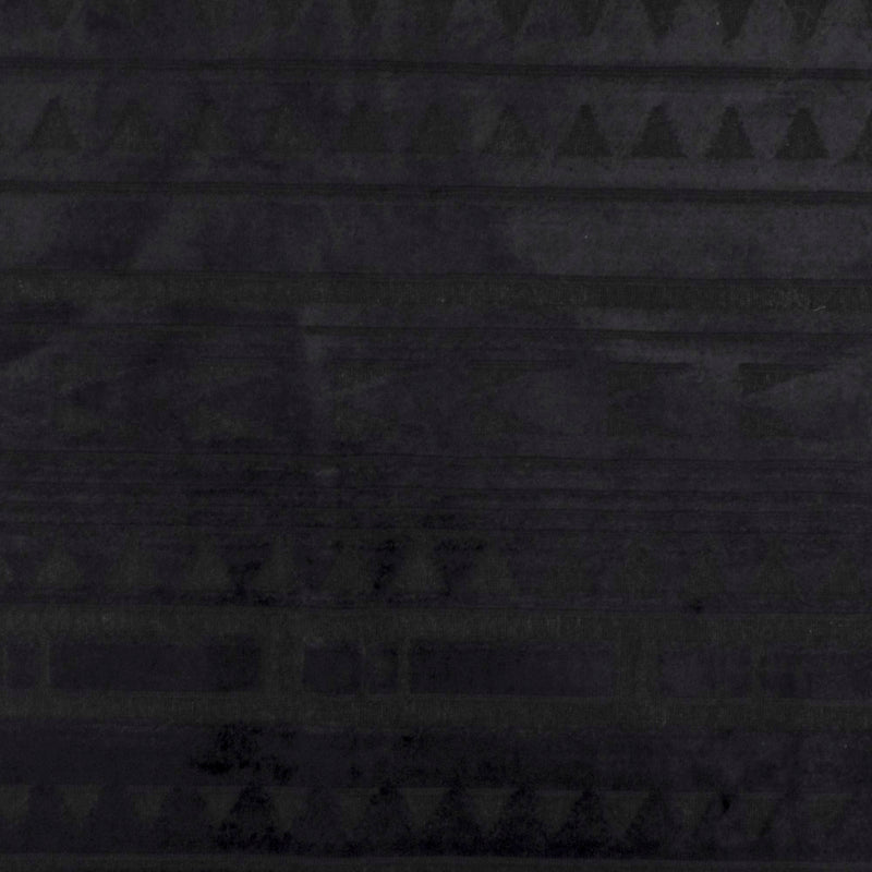 Mystical Black-Black Aztec Velvet Burnout Bonded Fabric