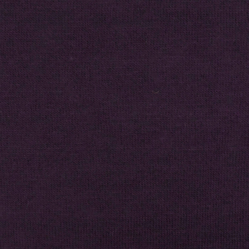 Purple Solid Stretch Cotton-Wool Jersey Knit Fabric