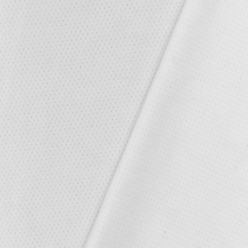 Snow White Solid Mesh Stretch Pointelle Activewear Fabric
