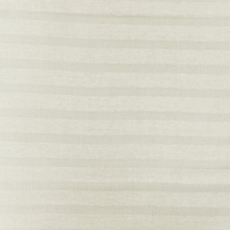 Pure Ivory-Ivory Stripe Stretch Cotton 2X2 Rib Knit Fabric