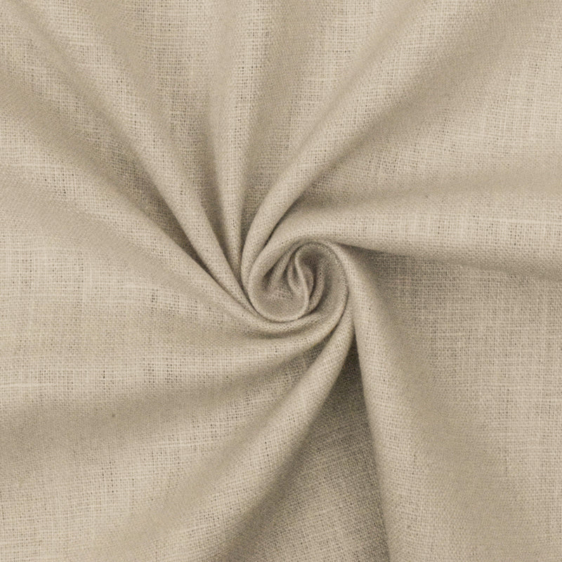 Slightly Beige Solid Cross-Hatch Linen Home Decorating Woven Fabric