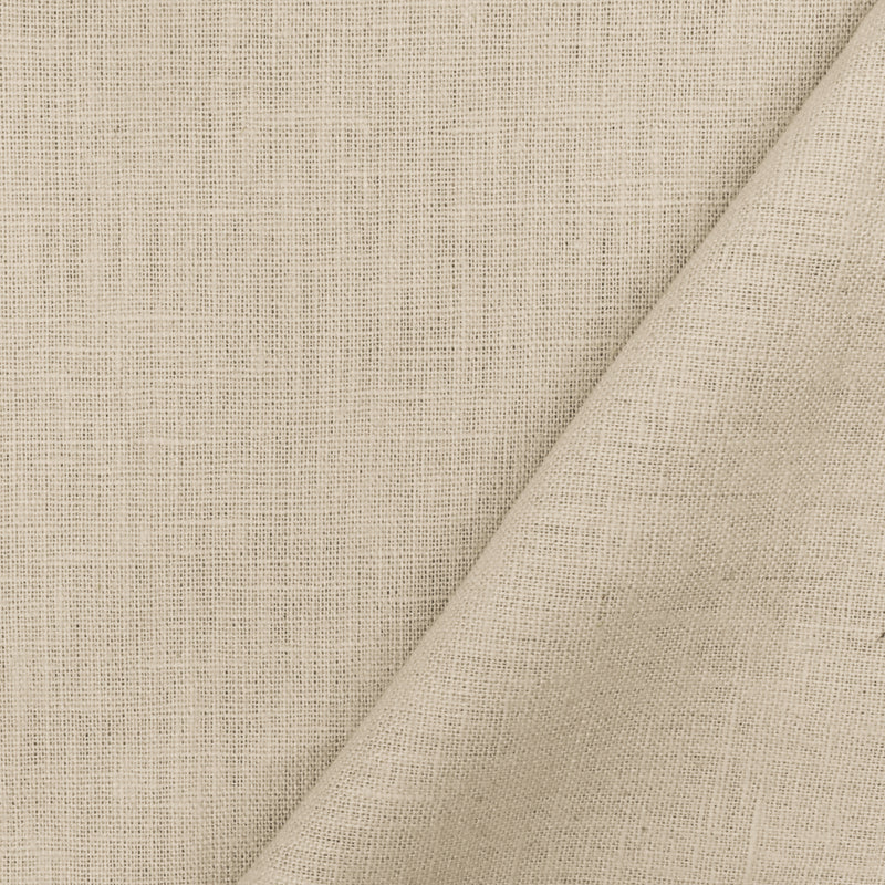 Slightly Beige Solid Cross-Hatch Linen Home Decorating Woven Fabric