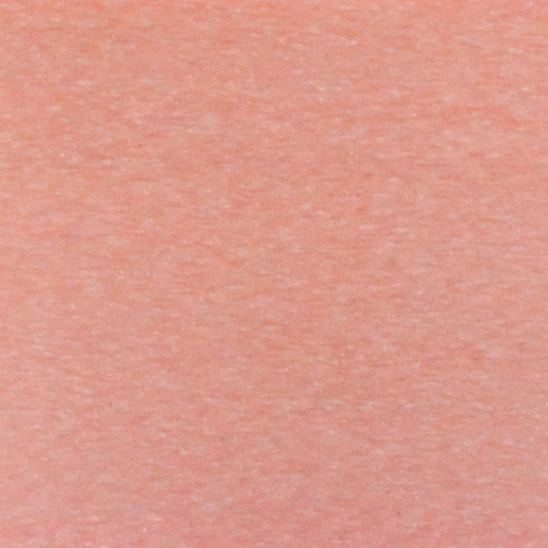 Punch Peach-Ivory Slub Stretch Poly Jersey Knit Fabric