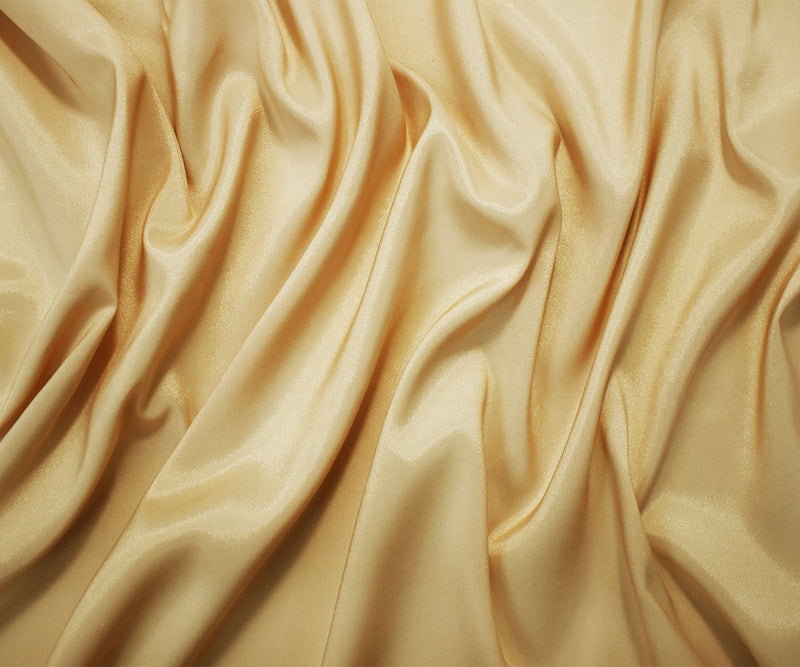 Golden Beige Polyester Sheer Woven Fabric