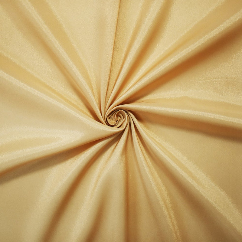 Golden Beige Polyester Sheer Woven Fabric