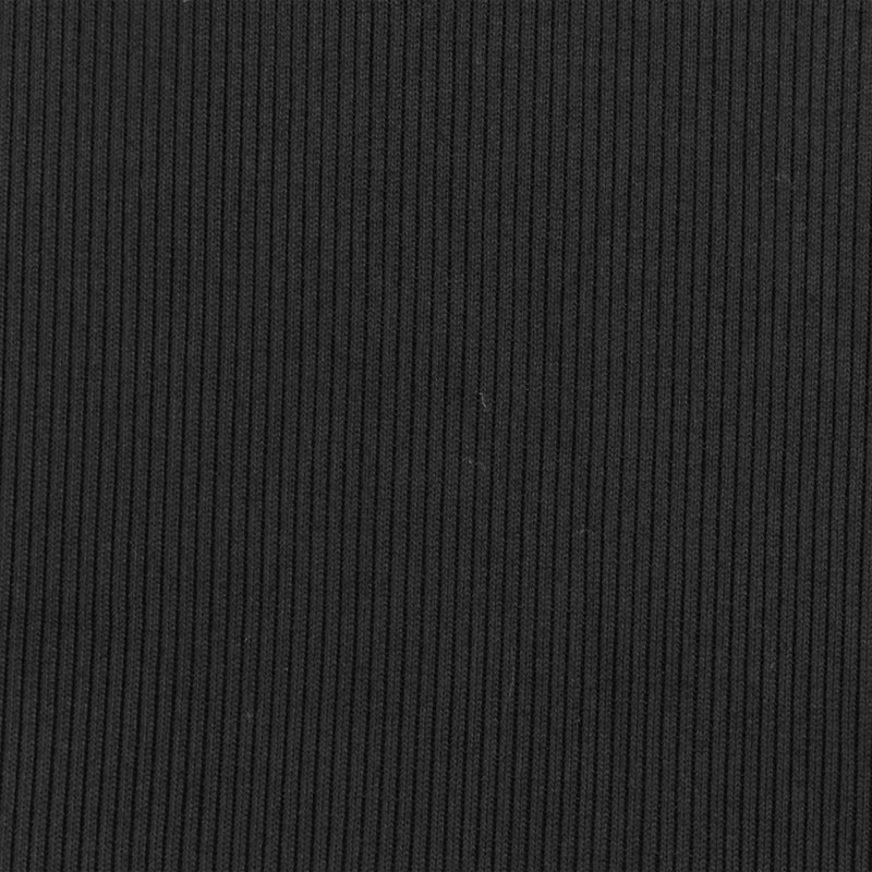 Cat Black Famous Maker Stretch 2x2 Rib Knit Yoga Activewear Fabric