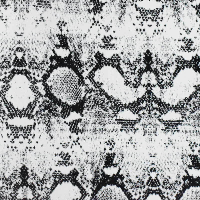 Basic White-Black Famous Maker Stretch Snakeskin Yoga Wear Fabric