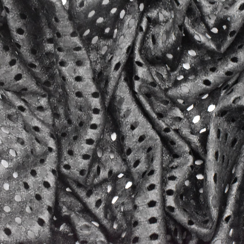 Oil Black Famous Maker Stretch Mesh Yoga Activewear Fabric