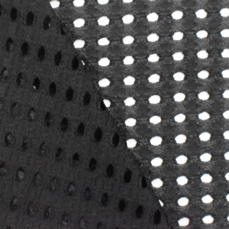 Oil Black Famous Maker Stretch Mesh Yoga Activewear Fabric