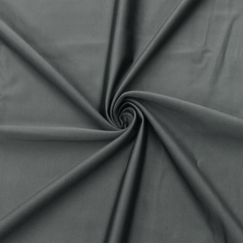 Shiny Space Gray Famous Maker Stretch Satin Tricot Yoga Swimwear Fabric