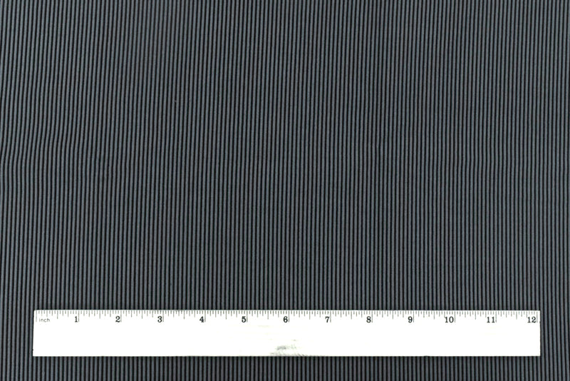 Gray-Black Famous Maker Stripe Jacquard Stretch Double Knit yoga Fabric