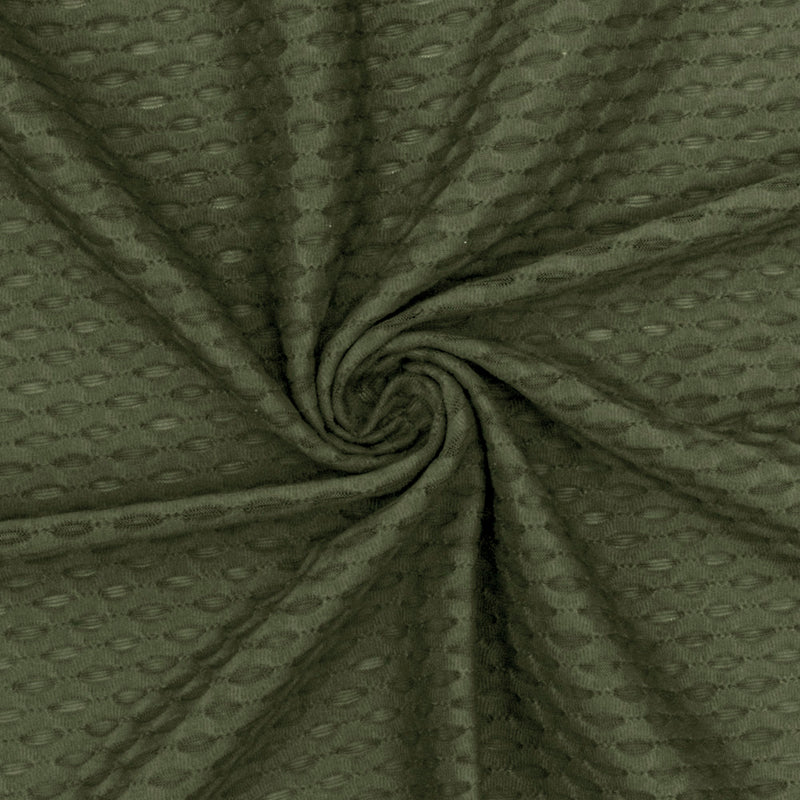 Army Green Famous Maker Stretch 3D Mesh Yoga Activewear Fabric