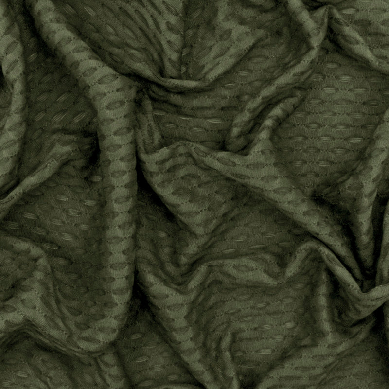 Army Green Famous Maker Stretch 3D Mesh Yoga Activewear Fabric