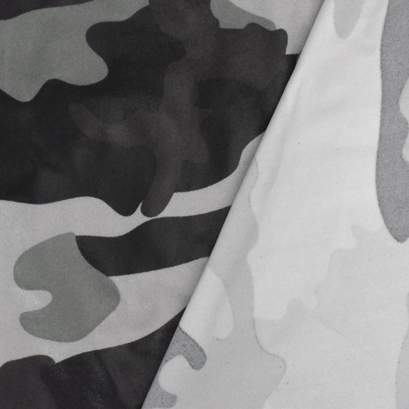 Gray-Multi Famous Maker Camouflage Printed Stretch Tricot Swimwear Fabric