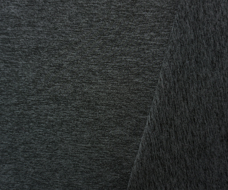 Gray Famous Maker Poly Texture Double Brush Jersey Knit Fabric