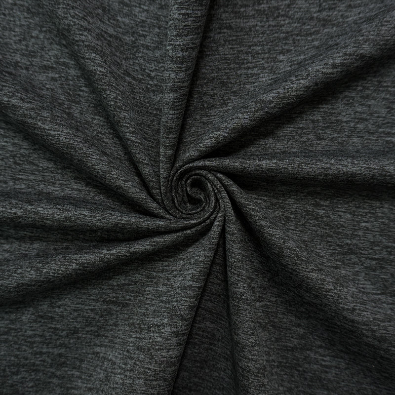 Gray Famous Maker Poly Texture Double Brush Jersey Knit Fabric