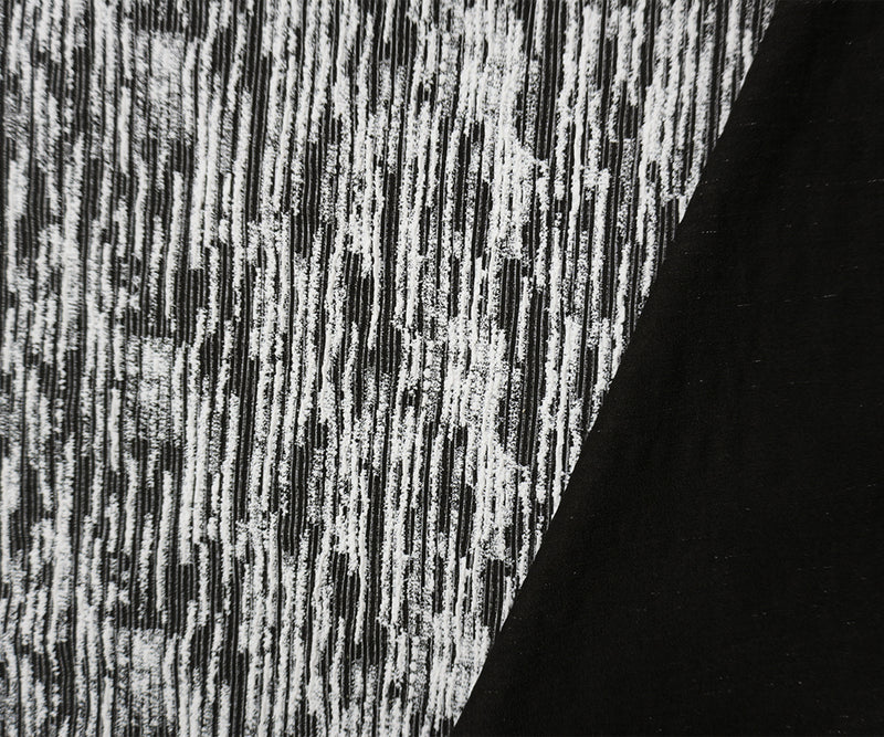 Black Famous Maker Nylon Abstract Jacquard Double Knit Fabric
