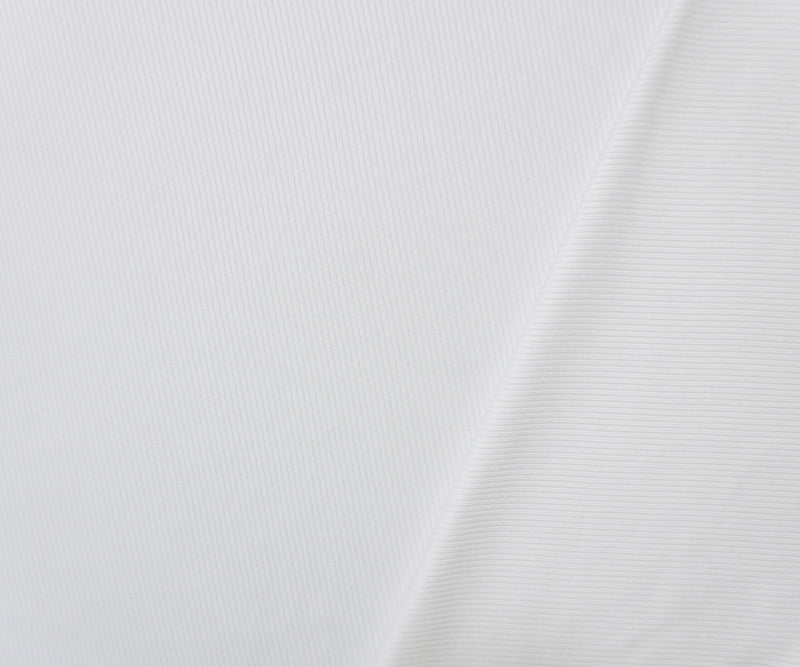 White Famous Maker Poly Spandex Solid Rib Knit Yoga Fabric