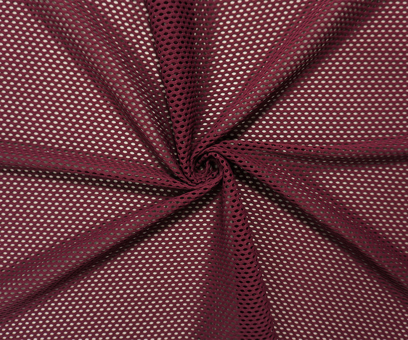 Burgundy Purple Famous Maker Nylon Spandex Net Yoga Knit Fabric