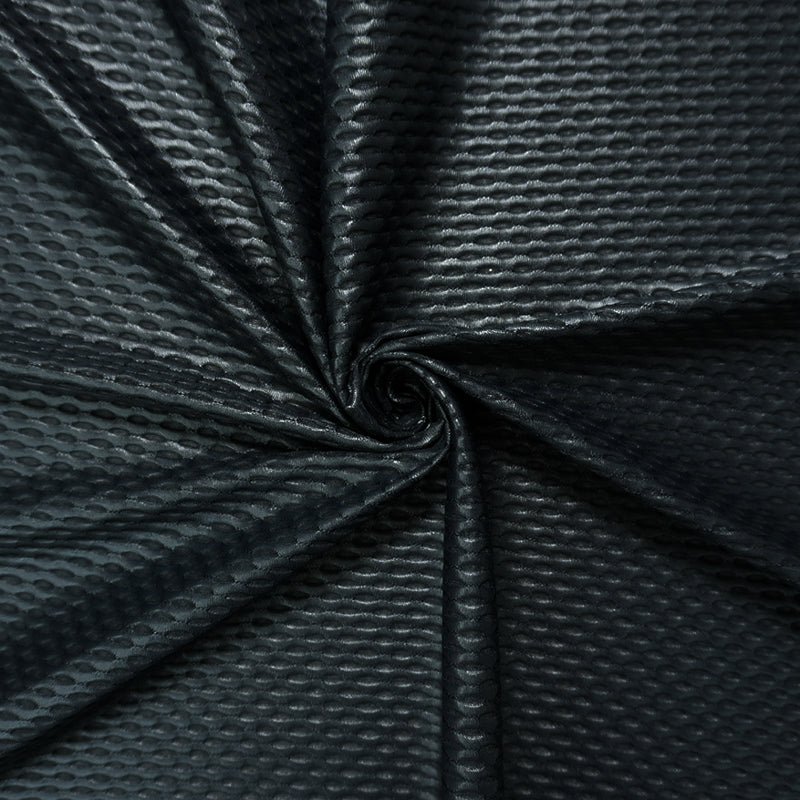 Black Famous Maker Nylon Spandex Mesh 3D Knit Yoga Fabric